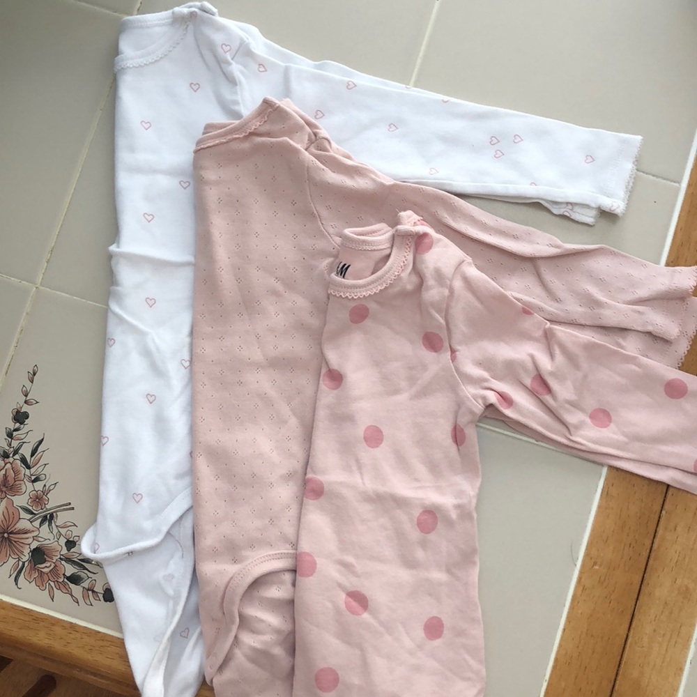 H&M long sleeved onesies